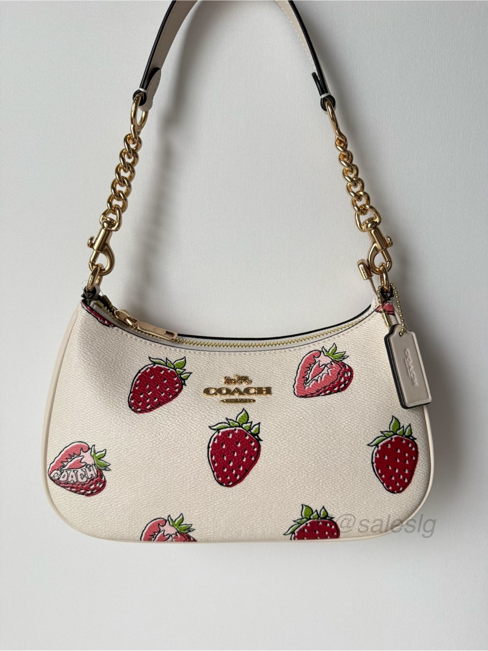 NWT Coach Teri Shoulder Bag CAL62 Strawberry Print ® Cute Chic Summer Bag
